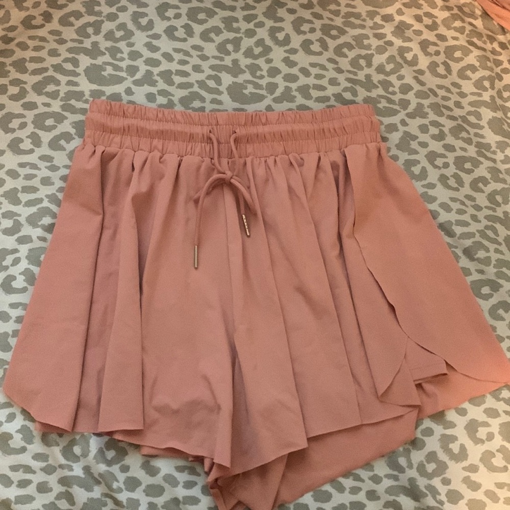 light pink Flowey shorts/ skirt
